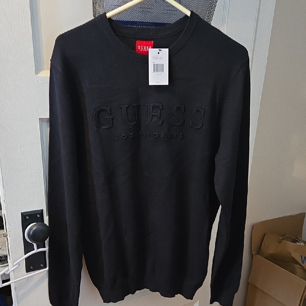 GUESS Black Crewneck Sweater
